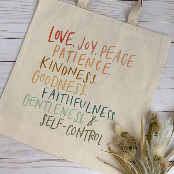 Canvas tote bag | Reusable bag | Fruit of the Spirit