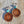 Handmade Leather Earrings - Rose Dangles