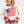 4TH OF JULY AMERICAN FLAG SWEATER TOP : RED COMBO / L