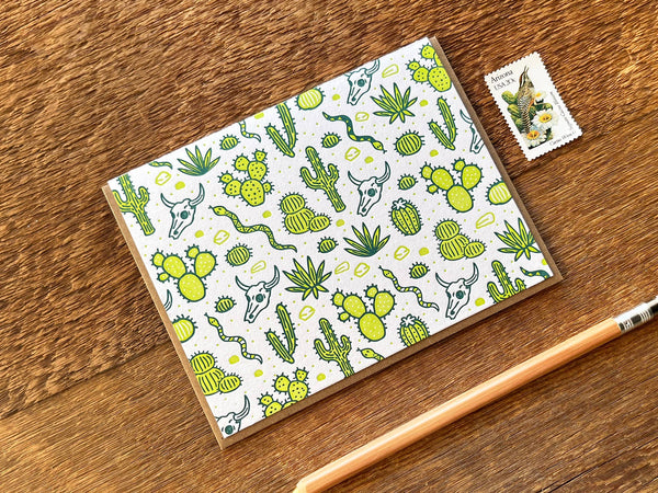 Desert Cactus Card: Boxed Set of 6
