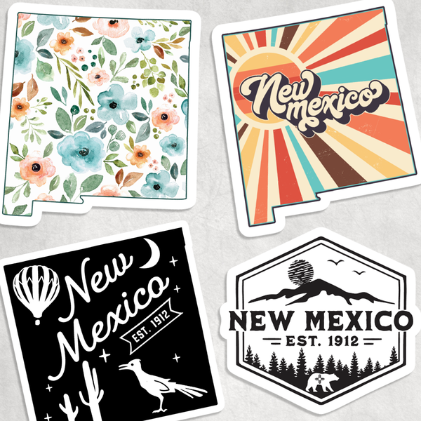 New Mexico Stickers: Design 2 - Retro
