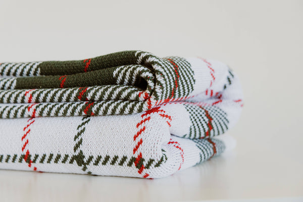 Duncan Throw - Christmas Plaid/Scottish/Scotland Blanket: Red/green/white / Standard: 50x60