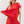 Red Mineral Washed Top and Shorts Set