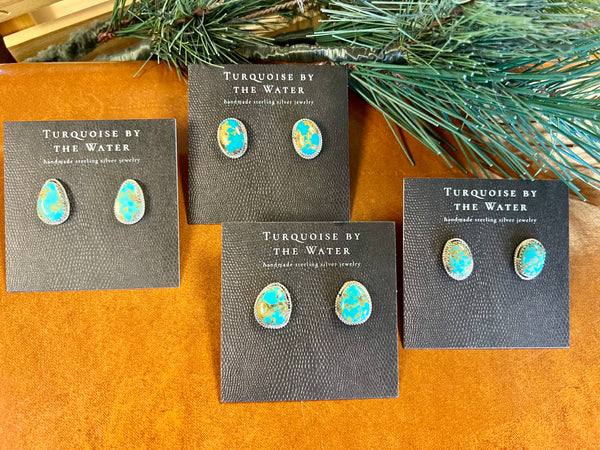 Twisted Rope Turquoise Studs - Style 1