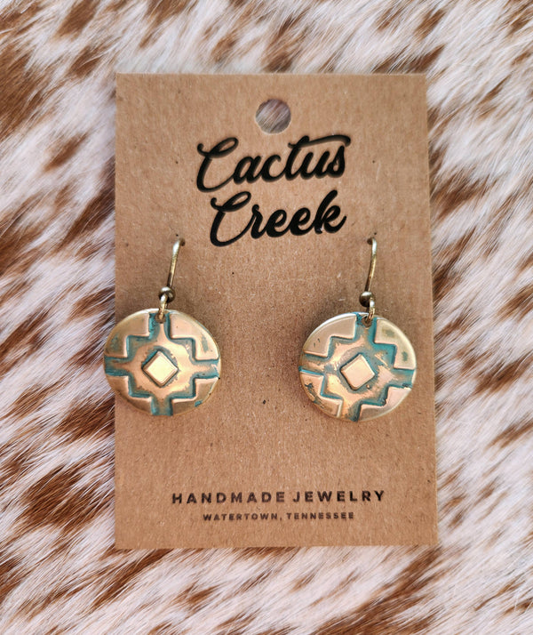 "Lucinda" Petite Southwestern Concho Earrings