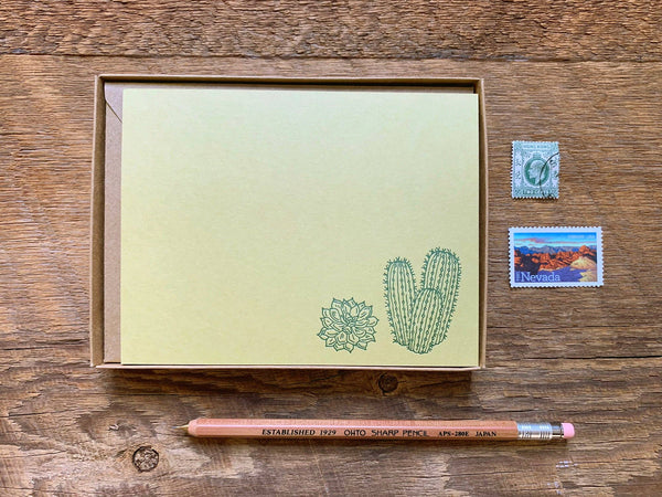 Cacti & Succulents Flat Notes (Boxed Set of 8)