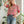 Striped Puff Sleeve Knit Sweater Top: RED and WHITE