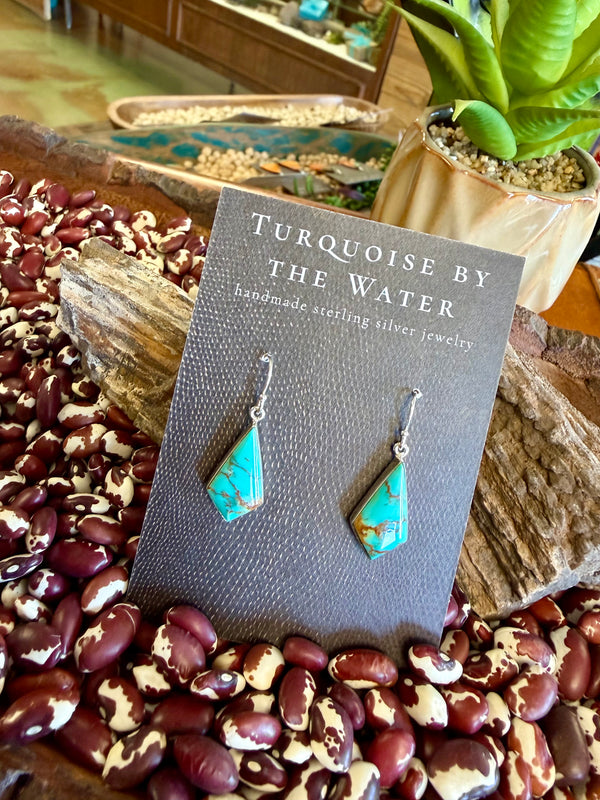 Turquoise Diamond Dangles
