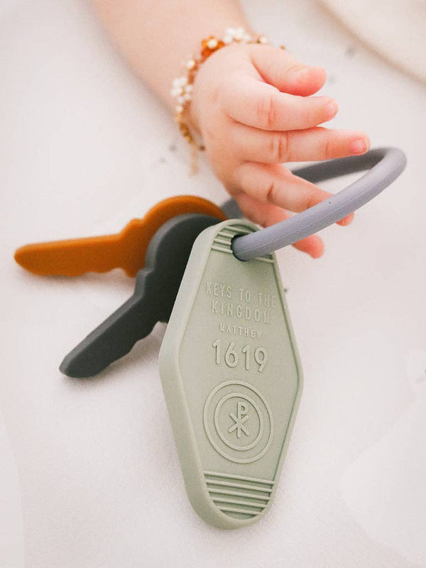 Keys to the Kingdom Silicone Teether | Catholic Baby - Keys to the Kingdom