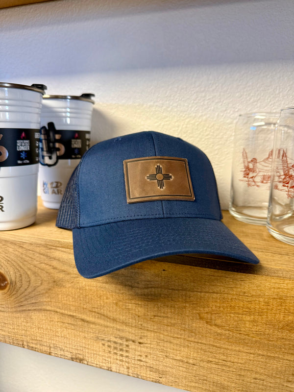 Hat - New Mexico Zia | Leather Patch: Navy