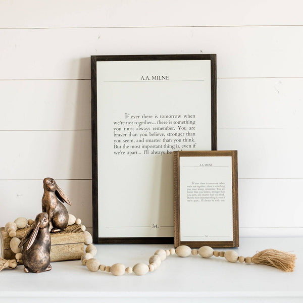 Braver Book Page | Wall Art: Light Brown Frame / 8 inches x 12 inches