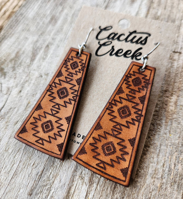 Handmade Leather Earrings - AZ Dangles