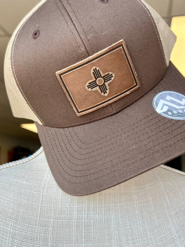 Hat - New Mexico Zia | Leather Patch: Brown/Khaki