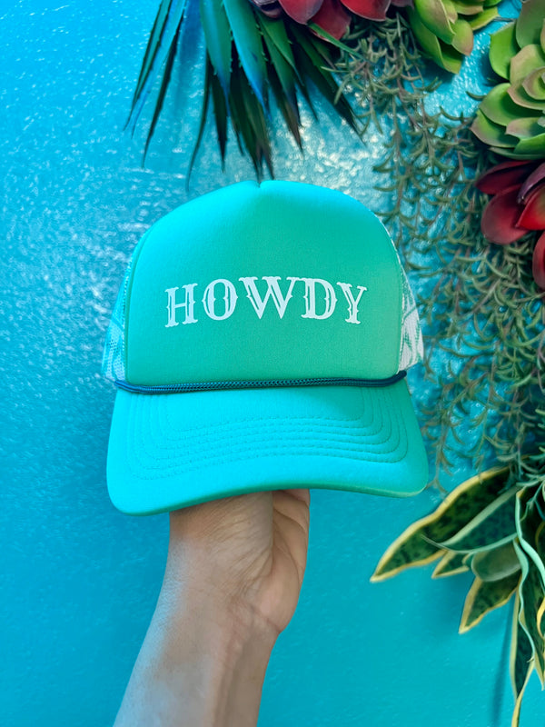 Trucker Hat - Howdy Aztec Turquoise Mesh
