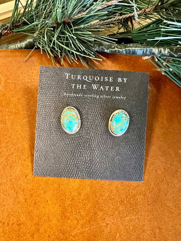 Twisted Rope Turquoise Studs - Style 4