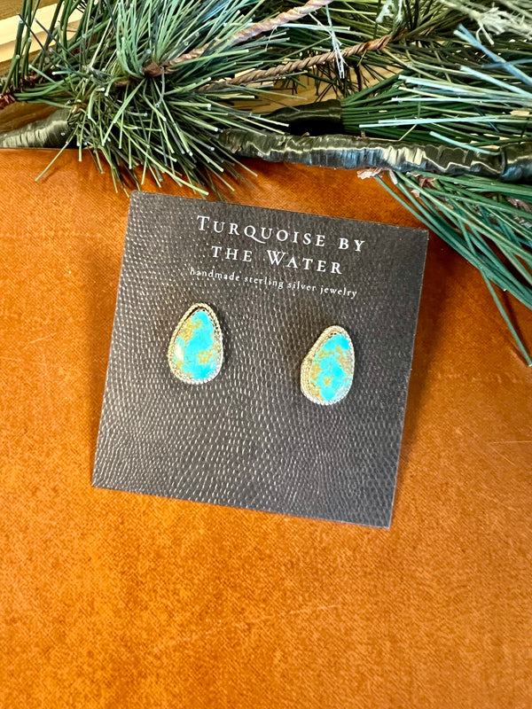 Twisted Rope Turquoise Studs - Style 1