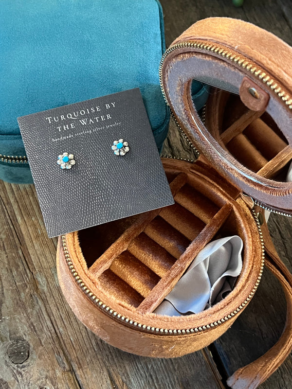 Daisy Turquoise Studs