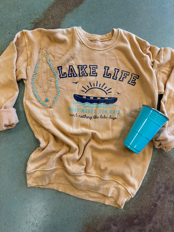 LAKE LIFE MINERAL SWEATSHIRTS: Mineral Mustard / S-M-L-XL(1-2-2-1)