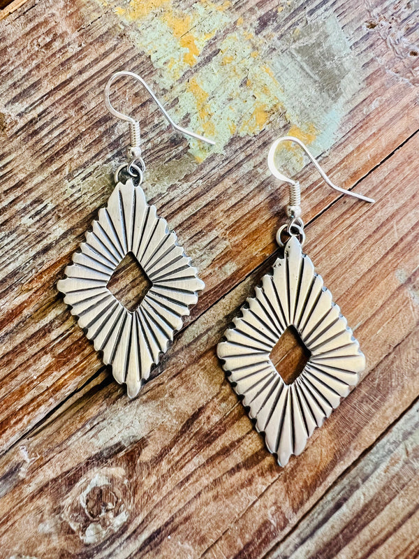 Silver Diamond Dangles