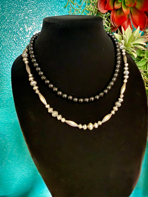 Black Onyx Pearl Necklace