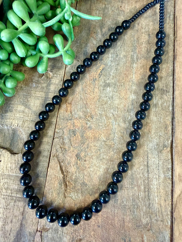 Black Onyx Pearl Necklace
