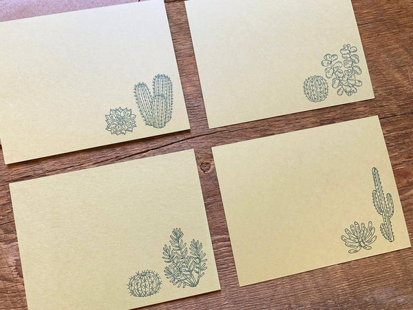 Cacti & Succulents Flat Notes (Boxed Set of 8)
