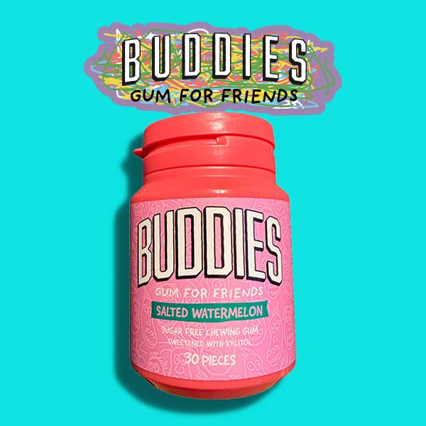 Buddies Gum Salted Watermelon - 8 pack - 30pc Jars