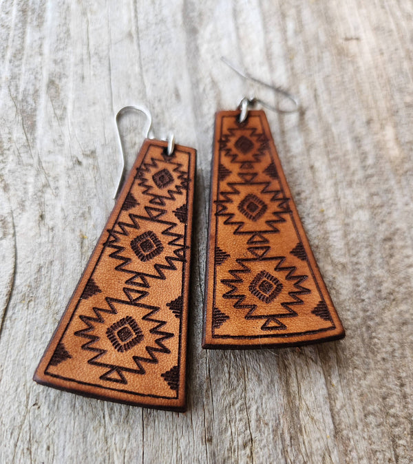 Handmade Leather Earrings - AZ Dangles