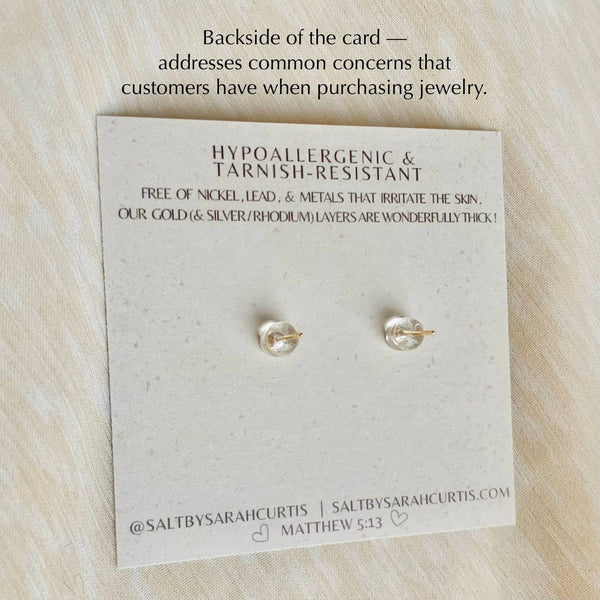 SALT - SEASHELL STUDS | 18K gold | dainty shell stud earrings