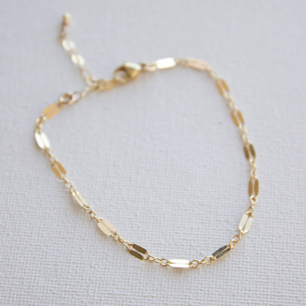 GOLD FILLED DAPPER CHAIN BRACELET: Gold