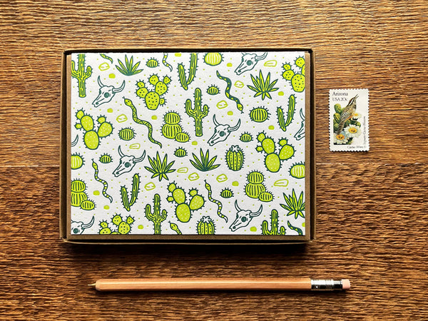 Desert Cactus Card: Boxed Set of 6