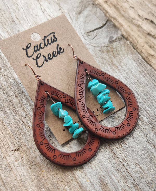 Handmade Leather Earrings - UTE Dangles