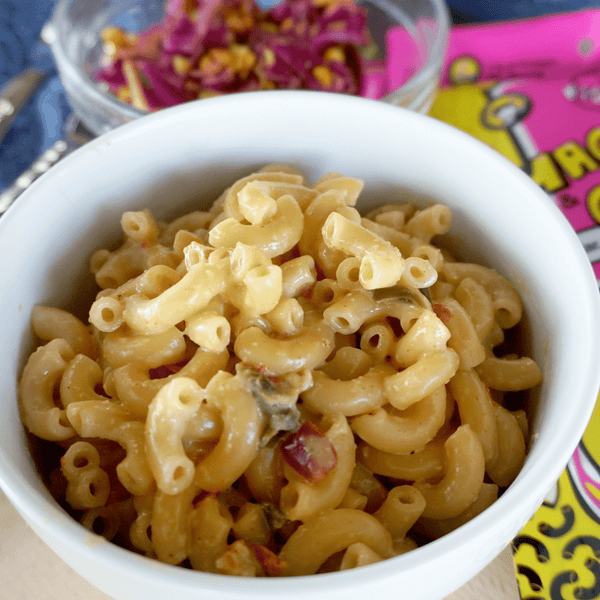 Hatch Red Chile, Garlic, Cheddar Mac and Cheese