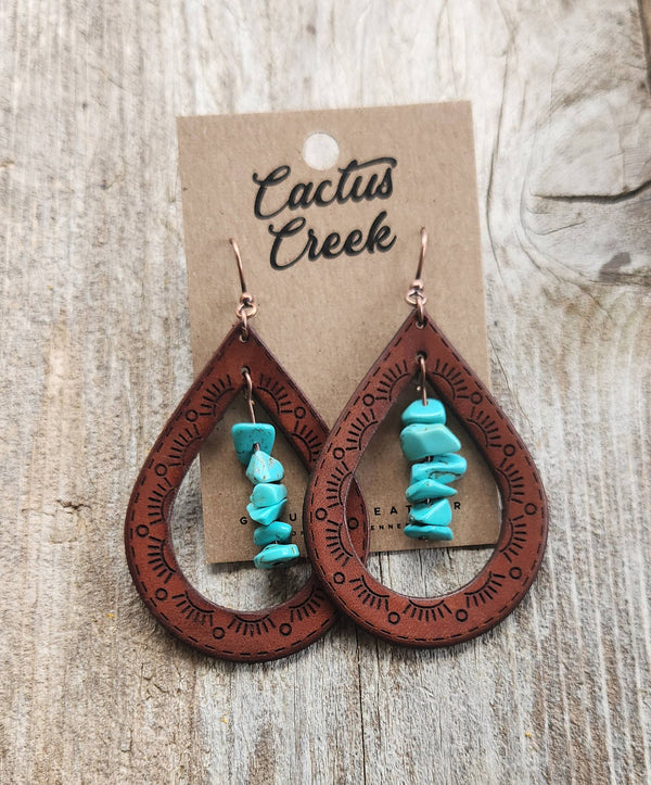 Handmade Leather Earrings - UTE Dangles