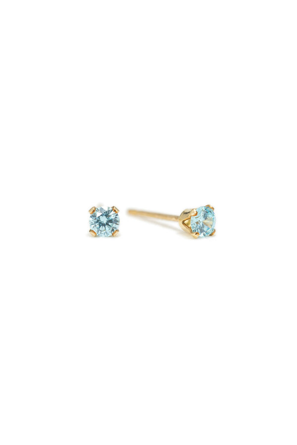 Birthstone Gold-Filled Stud Earrings | CZ Studs | Gold Studs: October