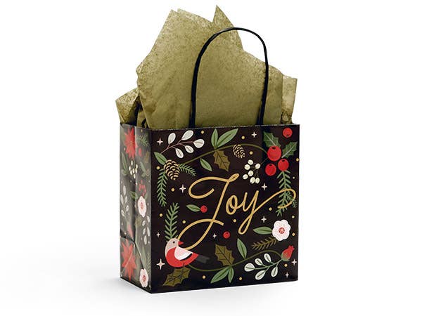 Holiday Christmas Gift Bag - Size 6.5x3.5x6.5"