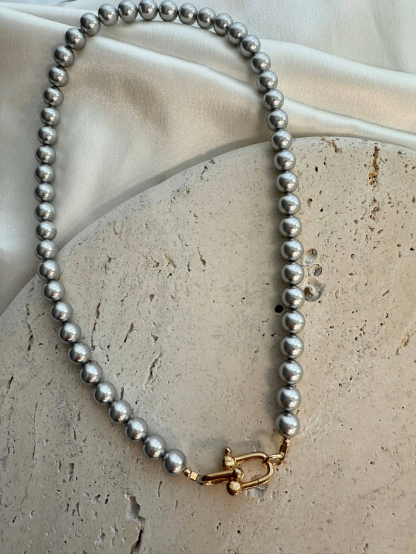 Nova Pearl Necklace: Silver