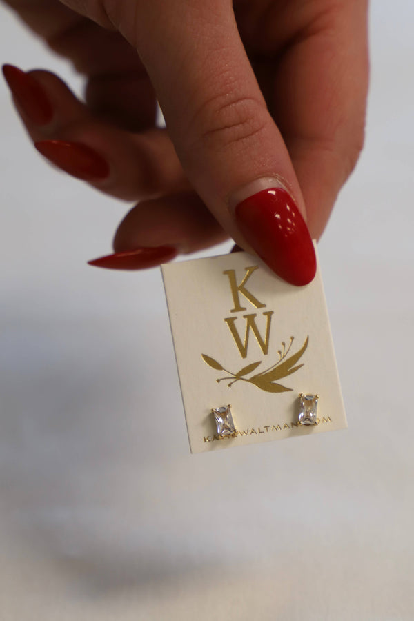 CZ PRISM STUD: GOLD