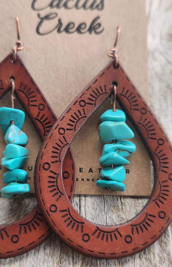 Handmade Leather Earrings - UTE Dangles