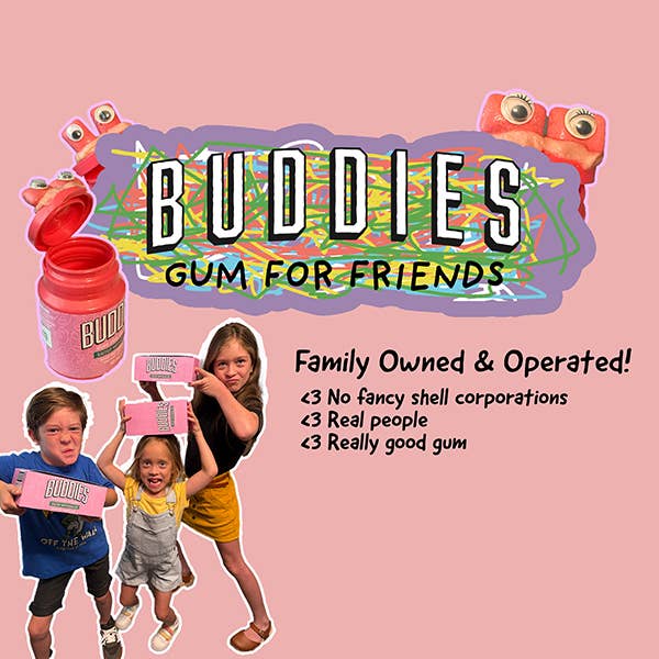 Buddies Gum Salted Watermelon - 8 pack - 30pc Jars