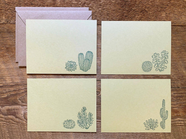 Cacti & Succulents Flat Notes (Boxed Set of 8)