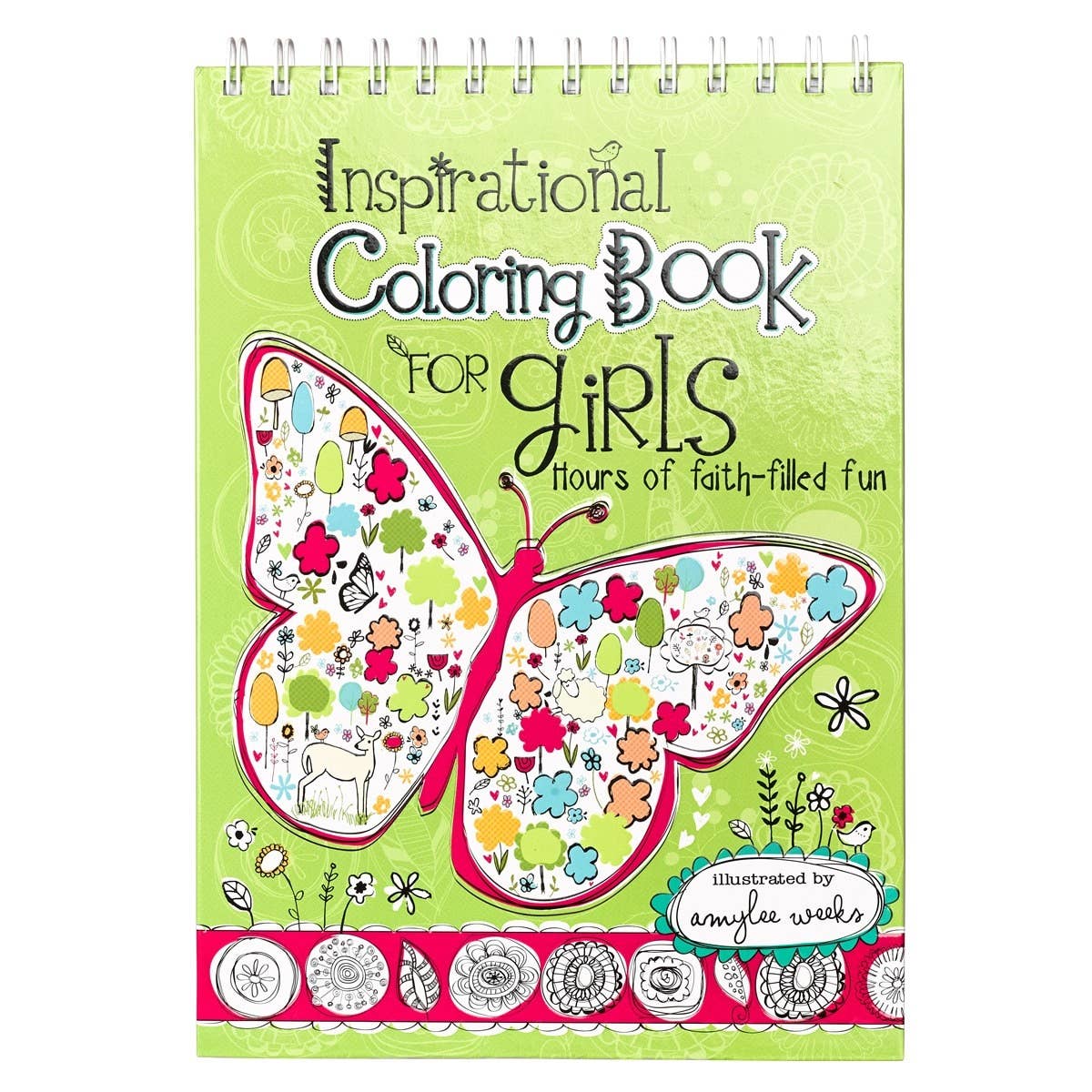 Coloring Book Wirebound Inspirational for Girls – Turquoise By The Water