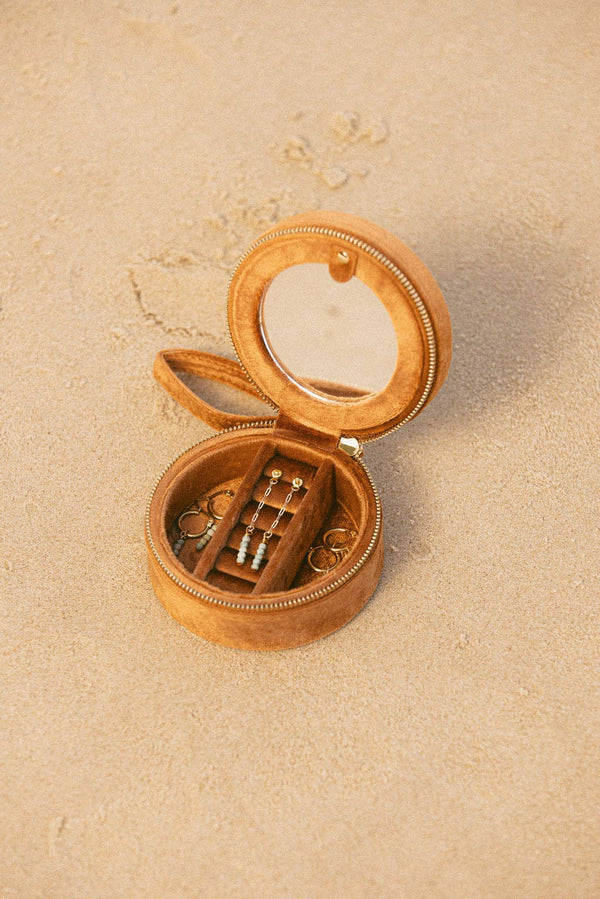 Jewelry Travel Case – Velvet Organizer in Copper