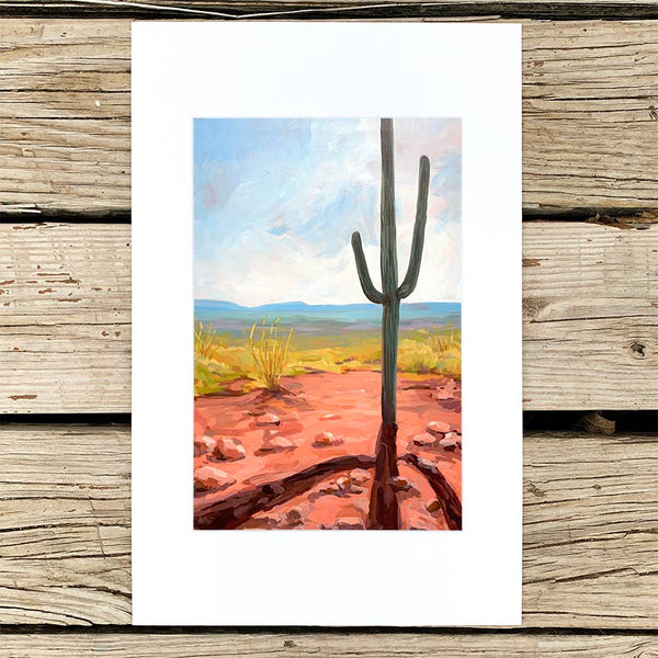 Saguaro Limited Edition Art Print: 11"x17" (matted to 16"x24")
