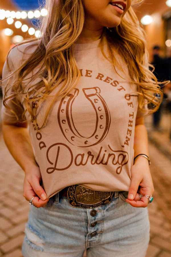 Don't Be Like the Rest Graphic Tee: Pink Gravel / S