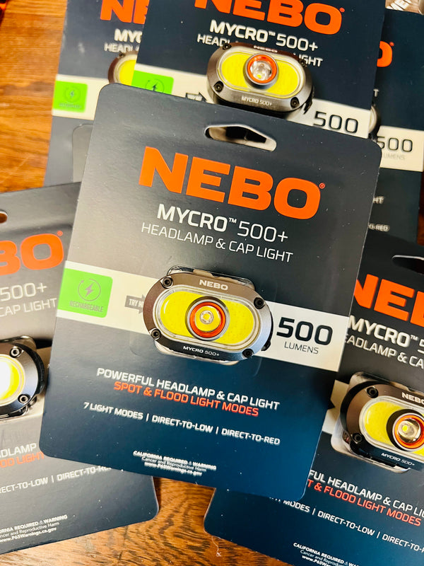 Nebo Mycro 500 Headlamp and Cap Light