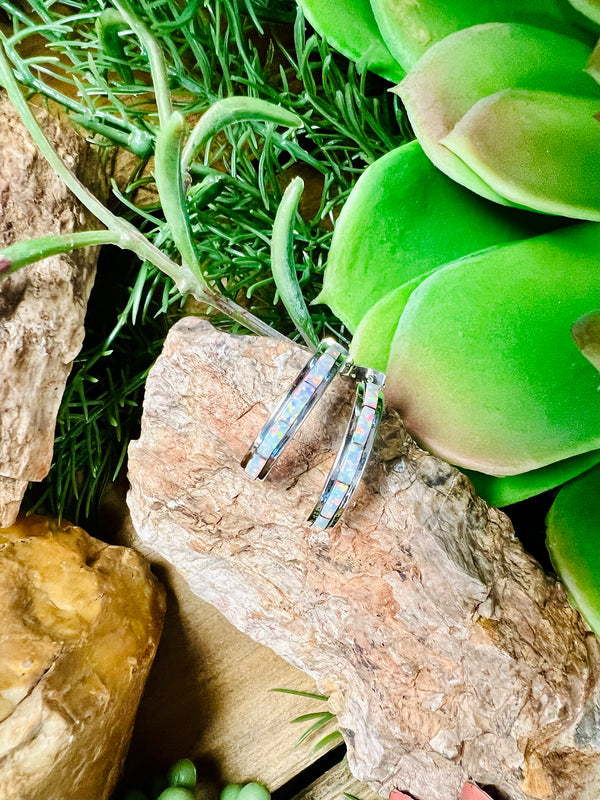 Hoops - Opal and Sterling Silver