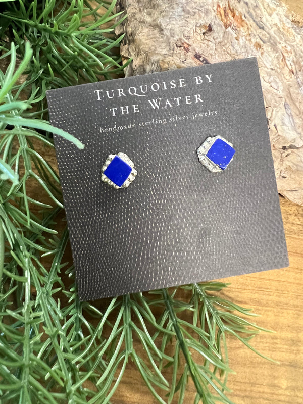 Lapis Square Studs