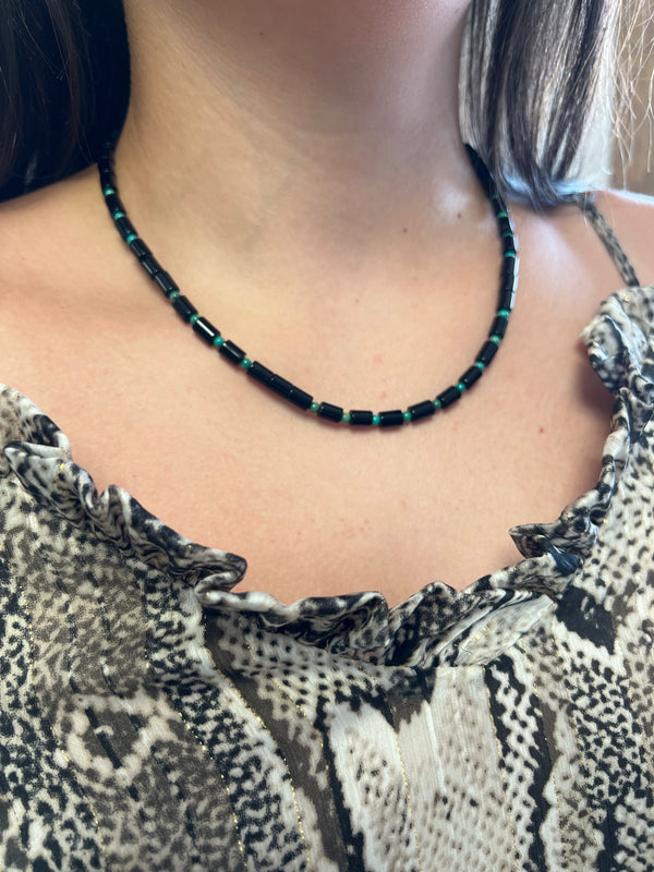 Jet & Turquoise Necklace