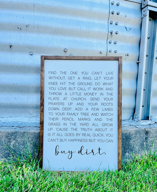 Wooden Sign - Buy Dirt